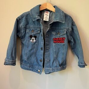 Disney Blue Jean Jacket with Mickey Mouse Embroidery